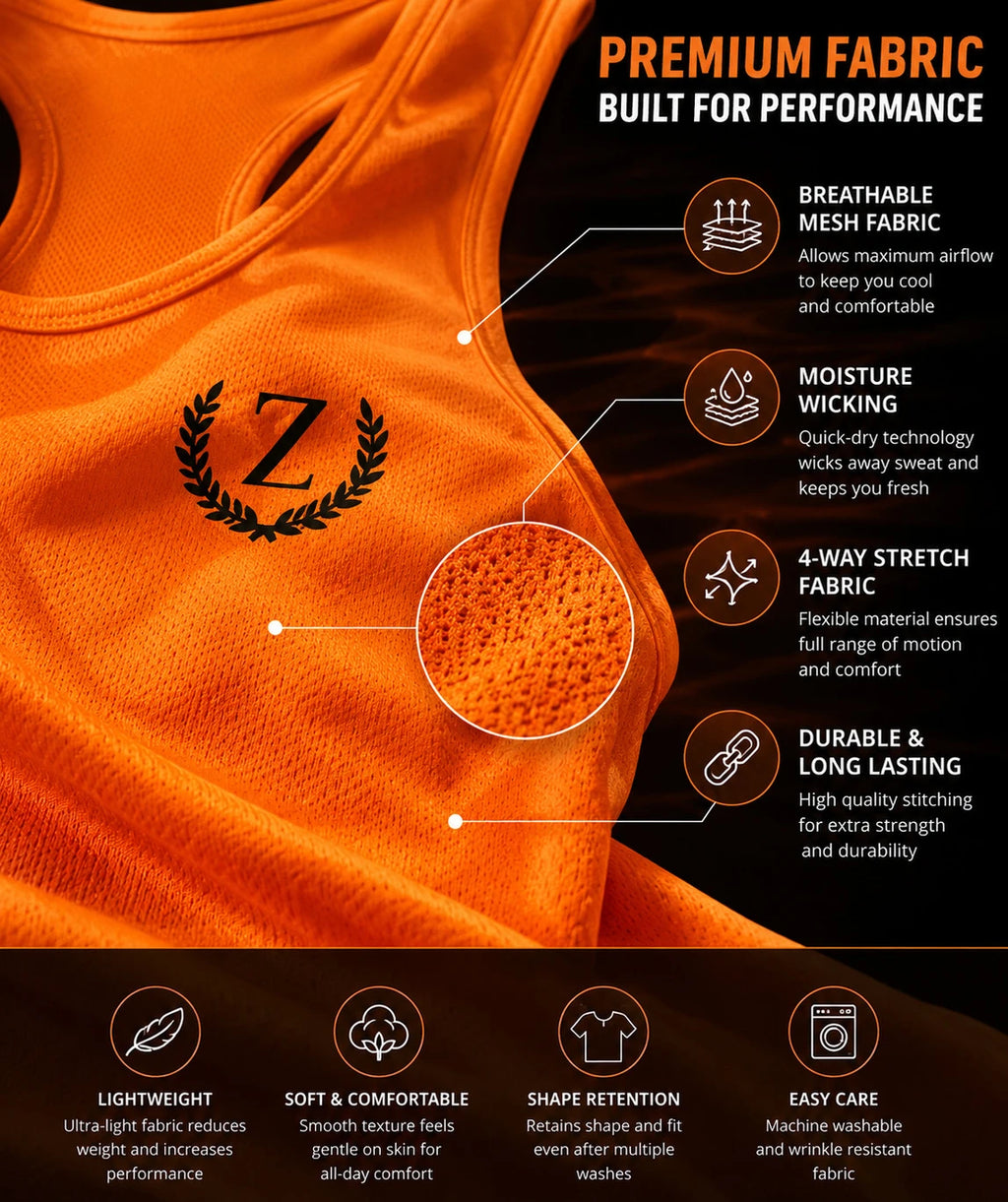 ZIDELLO Men's Gym Sando & Workout Vest